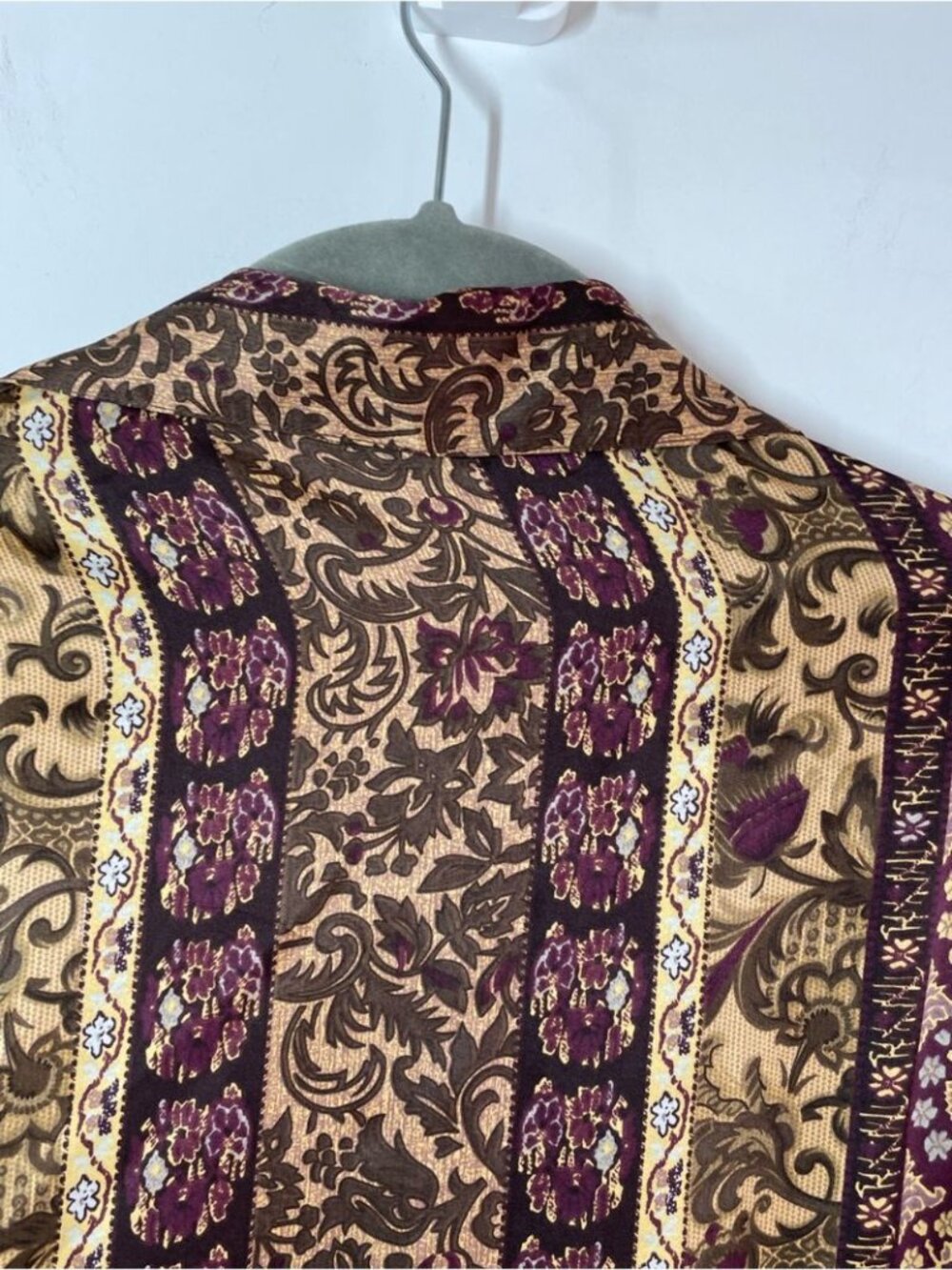 Vintage Silk La Senza Lingerie Button Up Top Large Boho Baroque Y2K Tunic - Picture 12 of 15